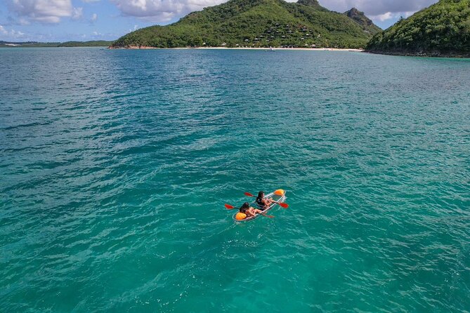 Crystal Clear Kayak Drone Photography Antigua - The photo session: 20 to 30 minutes above clear water