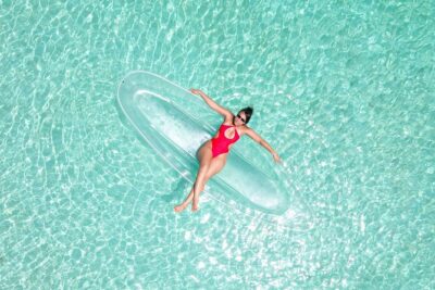 Crystal Clear Kayak Drone Photography Antigua