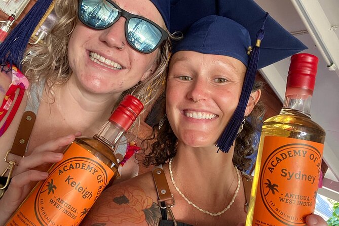 Rum Making Masterclass Galleon Beach Antigua 2 People per Station - Mixing your own rum at the shared station