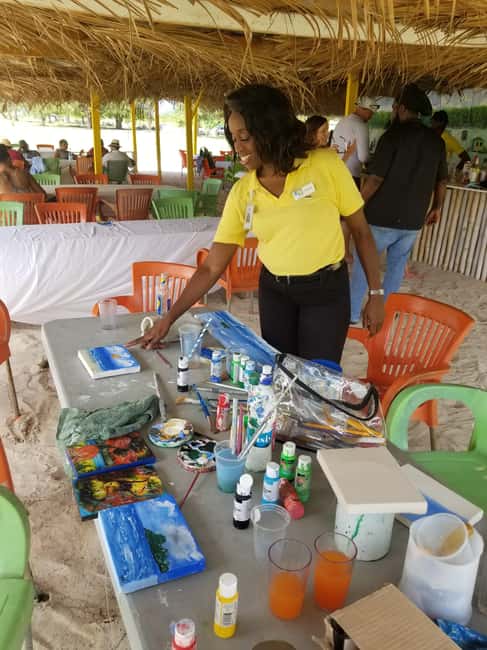 Sip & Paint with lunch on exciting Ffryes Tiki beach Bar - Key points to know before booking