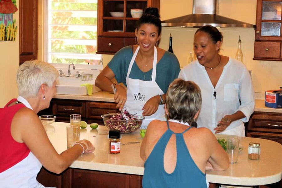 St. John's: Rum Cooking Class with 6 Rum Tastings - Arriving at Nicole’s Table above the Caribbean